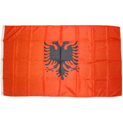 Flagge Fahne Albanien 90 x 150 cm mit 2 Ösen 100g/m² Stoffgewicht Hissfahne Hissflagge