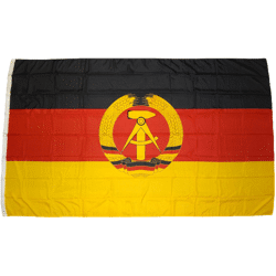 XXL Flagge DDR 250 x 150 cm mit 3 Messingösen 100 g/m² Fahne Sturmfahne Sturmflagge