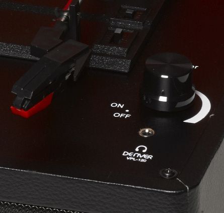 Denver VPL-120BlackMK2 portabler Plattenspieler mit USB Digitalisierungsfunktion