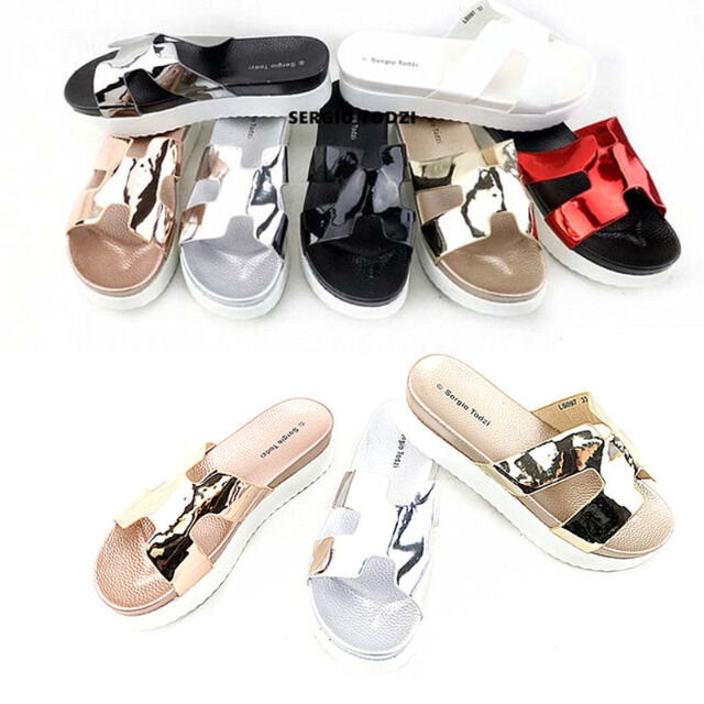 Damen Sommer Sandalen Slipper Schuhe