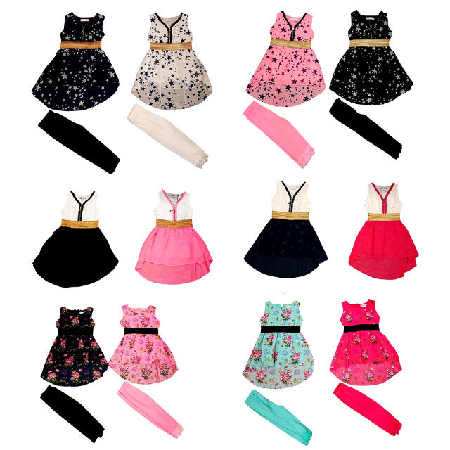 Kinder Mädchen Tops Trägershirts Kleider 2-12 J. 