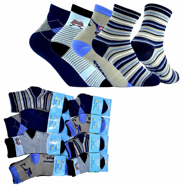 Kinder Jungen Mädchen Socken Baumwolle MIX Gr. 17-36 für 0,29 EUR