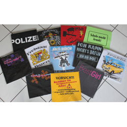 T-Shirt LP-verpackt S M L Xl Xxl Fun Shirts mit Print viele Motive