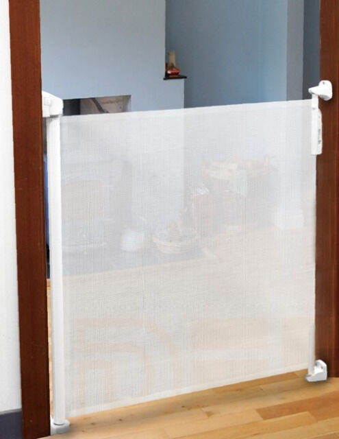 Lionelo Tulia Baby Tür- u. Treppenschutzgitter weiß Sturzsicherung Rollo einrollbar 0-140 cm