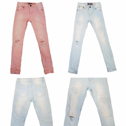 Modische Kinder Mädchen Jeans Hosen für 4-14 J. je 13,00 EUR