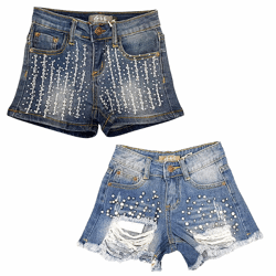 Fashionable short children girls jeans pants for 4-14 yrs. 8,45 EUR each
