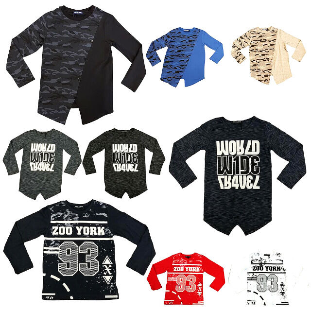 Kinder Jungen Shirts Langarm Oberteile Sweater für 4-12 J. je 4,75 EUR