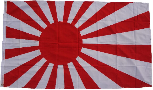 Flagge Japan Krieg 90 x 150 cm Fahne mit 2 Ösen 100g/m² Stoffgewicht