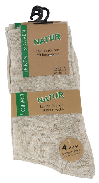 Damen Baumwoll-Leinen Söckchen 