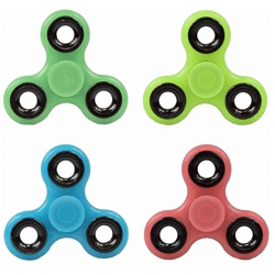 Fidget Finger Hand Spinner Glow in the Dark mit Profi Kugellager 4 Farben fluoreszierend gelb grün blau rot Kreisel