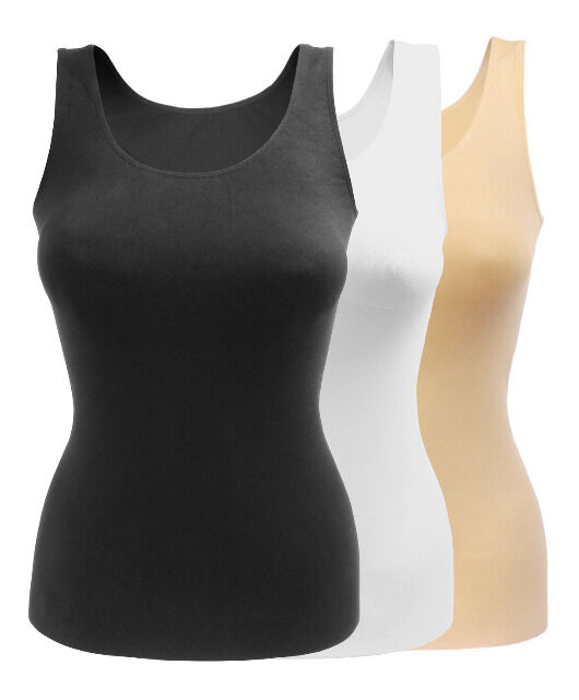 yenita® seamless Damen Unterhemd mit breiten Trägern