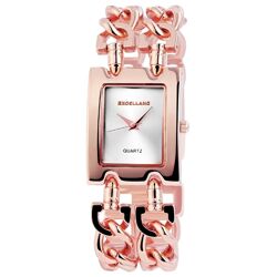 Excellanc 1518 Damen Armbanduhr Farbe roségold mit Metall Kettenarmband