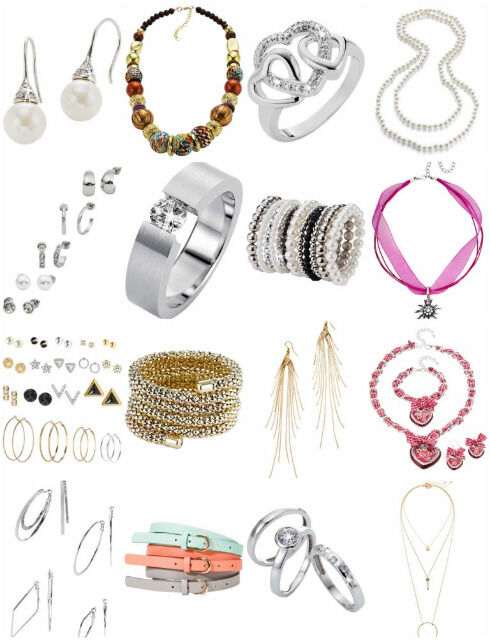 Accessoires Mix - Kette Armband Ohrringe Gürtel Ringe