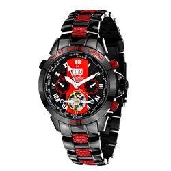 Zeitlos Automatik Uhr ZL-EBE-10 CS Exzellent Beast Herrenuhr schwarz rot aus Edelstahl