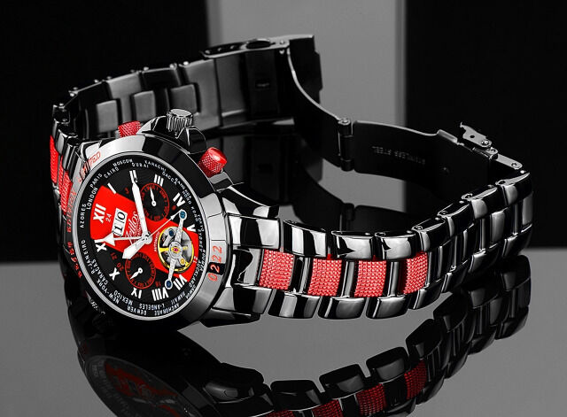 Zeitlos Automatik Uhr ZL-EBE-10 CS Exzellent Beast Herrenuhr schwarz rot aus Edelstahl