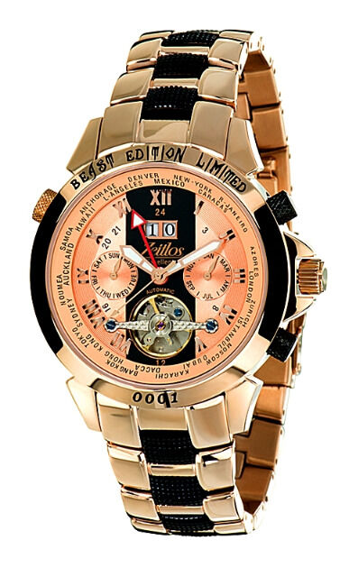 Zeitlos Automatik Uhr ZL-EBE-11 BR Exzellent Beast Herrenuhr Edelstahl Farbe rosé