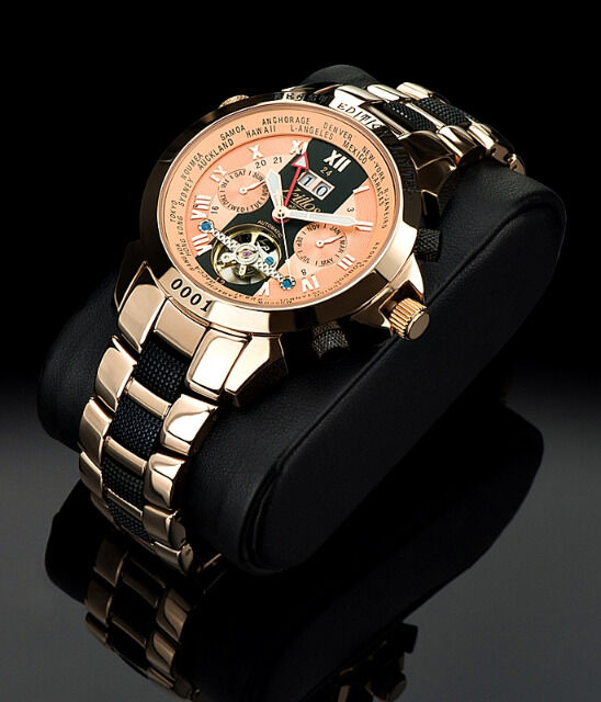 Zeitlos Automatik Uhr ZL-EBE-11 BR Exzellent Beast Herrenuhr Edelstahl Farbe rosé