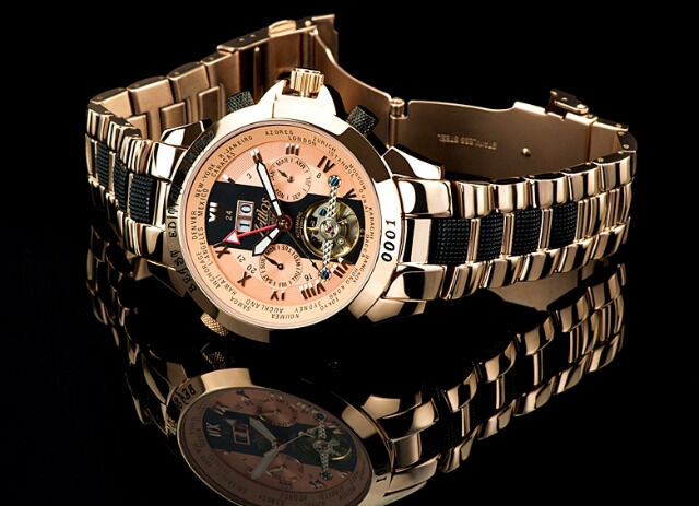 Zeitlos Automatik Uhr ZL-EBE-11 BR Exzellent Beast Herrenuhr Edelstahl Farbe rosé