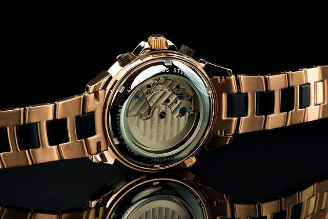 Zeitlos Automatik Uhr ZL-EBE-11 BR Exzellent Beast Herrenuhr Edelstahl Farbe rosé