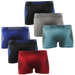Garcia Pescara Herren Uomo3 Boxershorts Seamless 6er Pack Größe M/L
