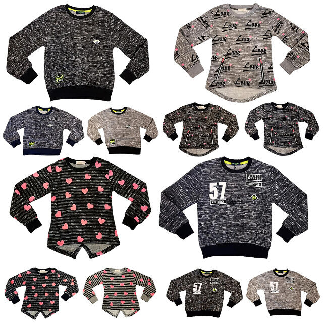 Kinder Jungen Mädchen Shirts Langarm Sweater für 4-14 J. je 5,95 EUR