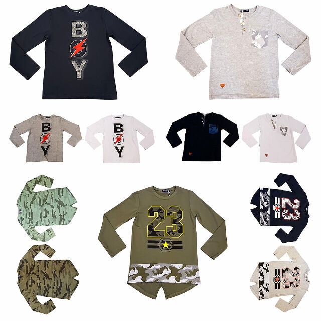Kinder Jungen Shirts Langarm Sweater für 6-16 J. je 4,75 EUR