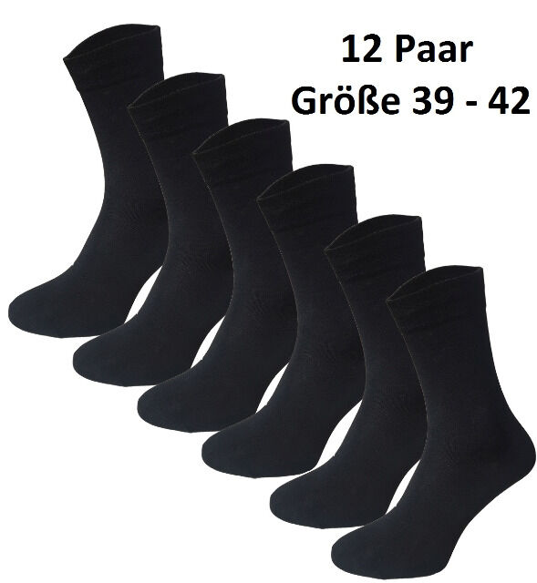 Garcia Pescara 12 Paar Classic Socken Strümpfe aus Baumwolle in schwarz Größe 43-46 Herrensocken Damensocken Socke Strümpfe Strumpf