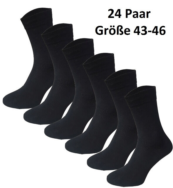 Garcia Pescara 24 Paar Classic Socken Strümpfe aus Baumwolle in schwarz Größe 43-46 Herrensocken Damensocken Socke Strümpfe Strumpf