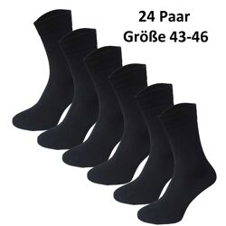Garcia Pescara 24 Paar Classic Socken Strümpfe aus Baumwolle in schwarz Größe 43-46 Herrensocken Damensocken Socke Strümpfe Strumpf