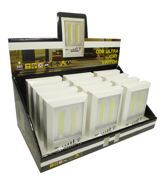 COB LED Lichtschalter 160 Lumen im Display