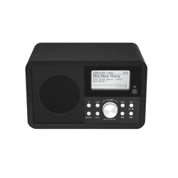 Denver IR-110 Internet WiFi DAB+ und FM RDS Radio aus Holz schwarz 2W RMS Internetradio Streaming Stream Musik Audio Wireless Netzwerk