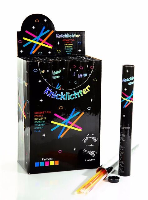Knicklicht Glow 10er-Dose, für Party Geburtstag, Event ,Silvester