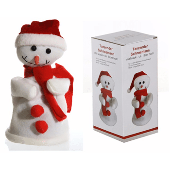 12 28798 Schneemann 19 Cm Tanzend Und Drehend Mit Musik Weihnachtsfigur Dekofigur