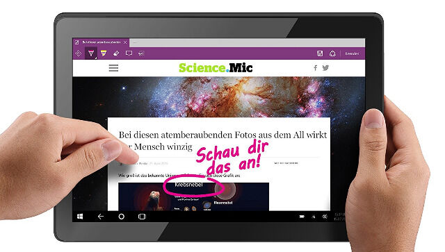 ODYS PRIME WIN 10 2in1 Tablet PC und Notebook Laptop 10,1