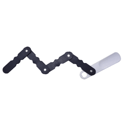 Faltbarer Schuhlöffel aus leichten Kunststoff