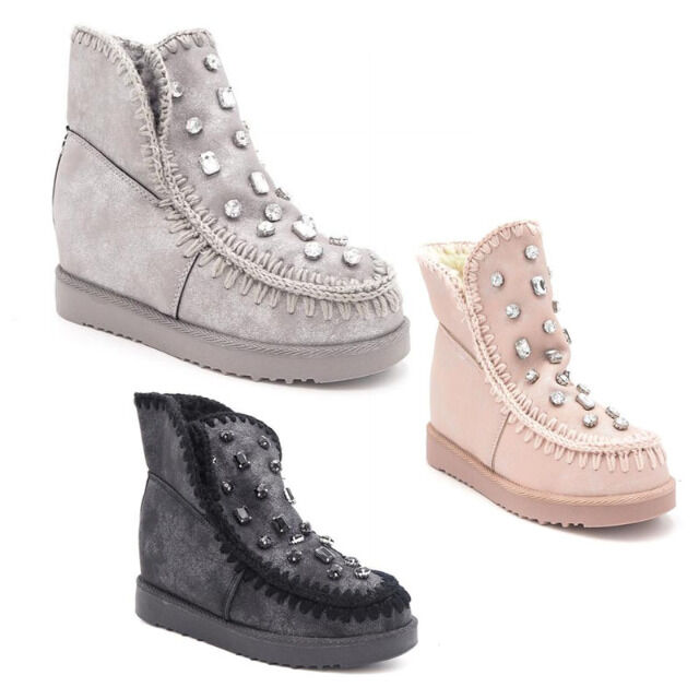 Damen Herbst Winter Stiefeletten Schuhe