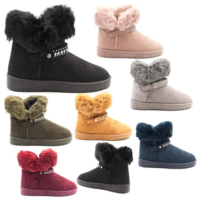 Damen Schnee Winter Stiefel Boots Schuhe