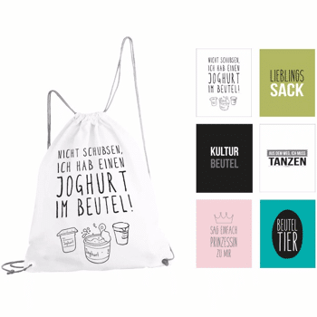 28 573345 Sportbeutel Mit Spruch 34 X 42 Cm Mit Kordelzug Auch Zur Verwendung Als Rucksack Tasche Strandtasche Einkaufstasche Usw 15349593 Restposten De