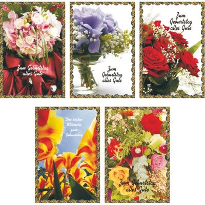 28 Karten Geburtstag Mit Blumen Geburtstagskarten Gluckwunschkarten Restposten De