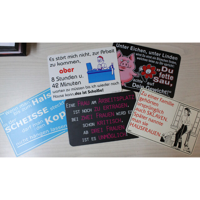 Schild Spaßschilder versch. Größen Schilder Wurfmaterial