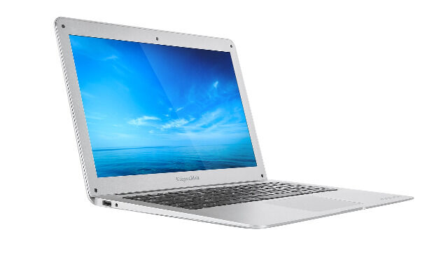 Krüger & Matz KM1403 Explore Ultrabook silberfarben 14 Zoll FullHD 4GB RAM QuadCore Notebook Laptop Netbook dünn flach 32GB Flash Intel Atom Internet surfen PC Computer FullHD Windows 10