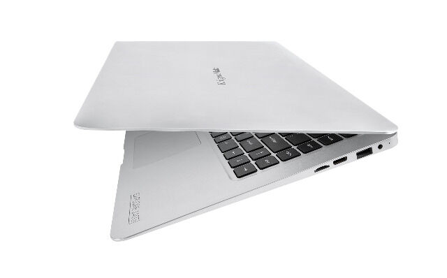 Krüger & Matz KM1403 Explore Ultrabook silberfarben 14 Zoll FullHD 4GB RAM QuadCore Notebook Laptop Netbook dünn flach 32GB Flash Intel Atom Internet surfen PC Computer FullHD Windows 10