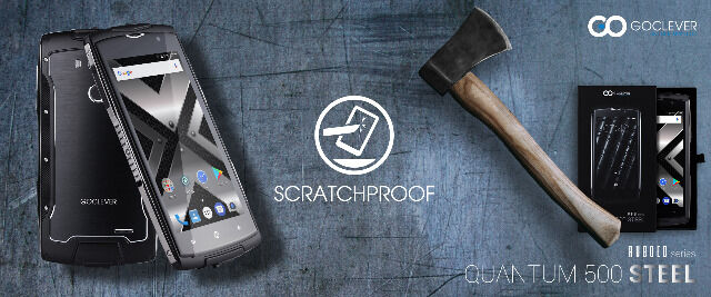 GoClever Quantum 500 Steel Outdoor Smartphone wasserdicht DualSim QuadCore 2GB LTE Baustellenhandy Outdoorsmartphone Baustelle Bruchsicher