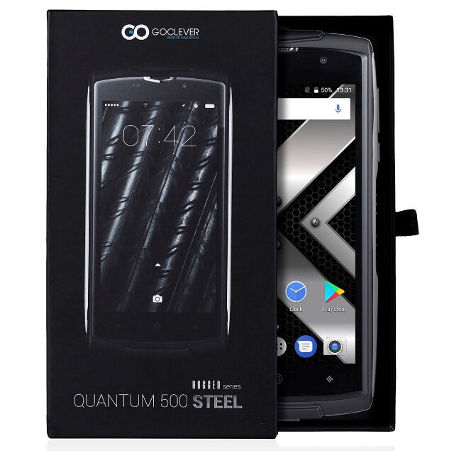 GoClever Quantum 500 Steel Outdoor Smartphone wasserdicht DualSim QuadCore 2GB LTE Baustellenhandy Outdoorsmartphone Baustelle Bruchsicher