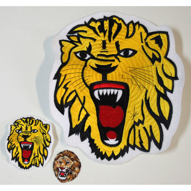 3er Set Aufnaeher Rueckenaufnaeher Loewe + 2x kleiner Loewe