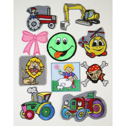 Set 10 x Aufnaeher Kinder Motive