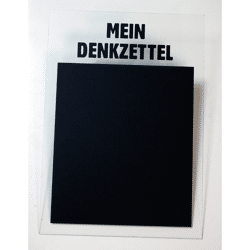 PST Schild 30 cm Platte mit Schieferfolie beschichtet Mein Denkzettel zum beschriften