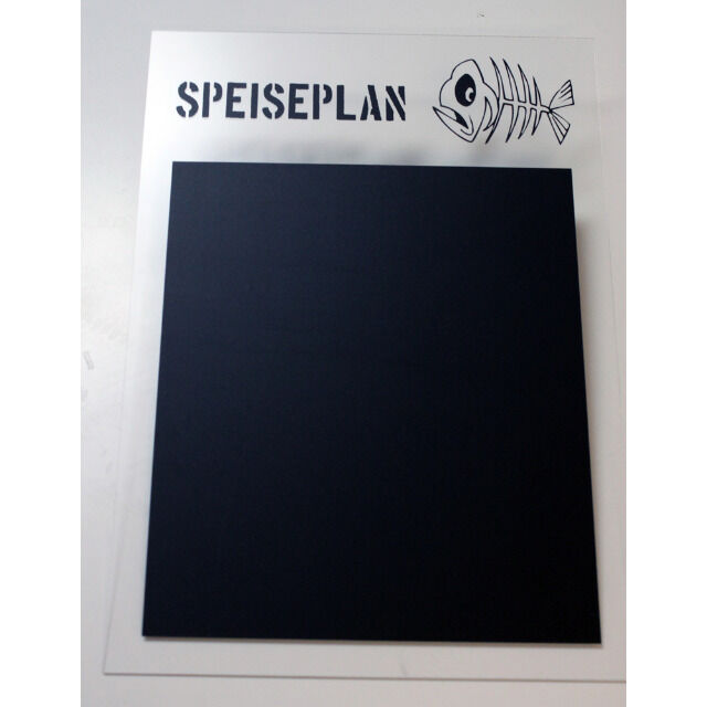 PST Schild 42 cm Platte mit Schieferfolie beschichtet Speiseplan zum beschriften