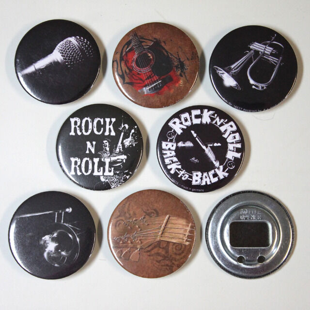 Set 8 x Flaschenoeffner 5,7 cm Kapselheber ROCK YOU© Musik