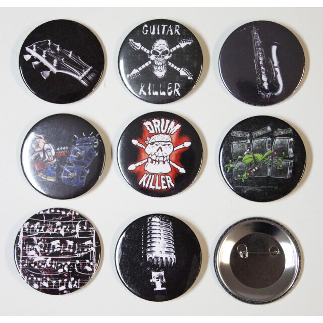 Set 9 x Anstecknadel Button ROCK YOU© Music Motive